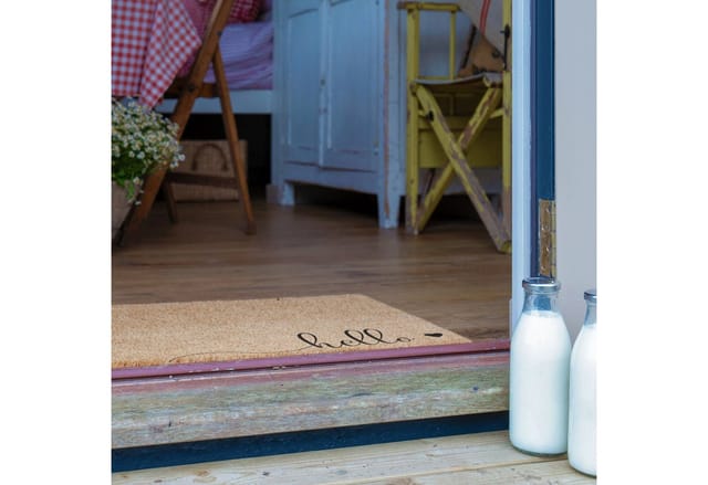 Artsy Mats Fußmatte Fußmatte Hello Herz