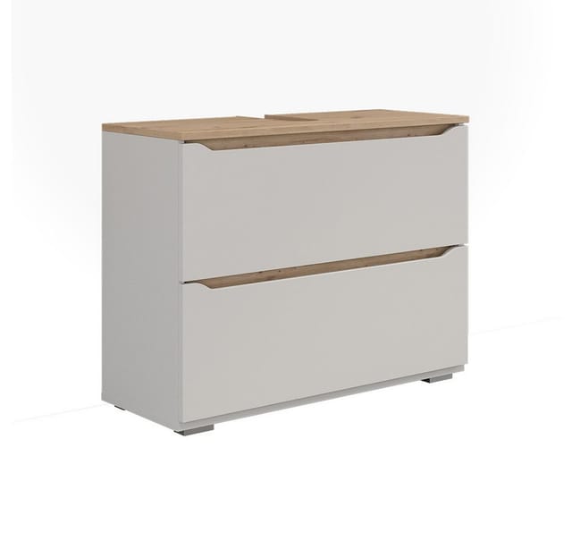 Vicco Waschbeckenunterschrank Ruben, Weiß/Artisan-Eiche, 80.2 x 62.5 cm mit 2 Schubladen (1-St)