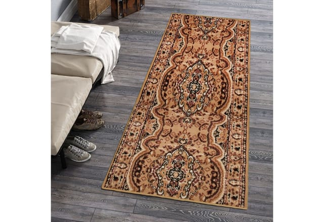 Mazovia Läufer Klassisch Orientalisch Beige Braun Flur, Schlafzimmer, Diele, Fußbodenheizung