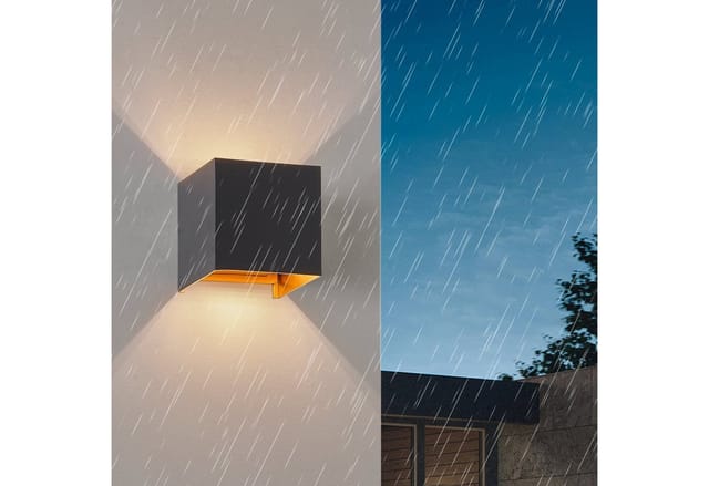 ZMH Wandleuchte innen Außen 2 Stück G9 Modern Wandlampe Schlafzimmer Flur, LED fest integriert, Warmweiß, Warmweiß,3W,IP54,Flurlampe,für Garten Terrasse Eingang Außenbereich