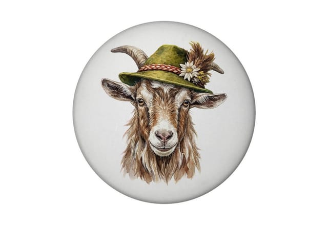 speecheese Magnet Ziege mit alpenländischem Trachtenhut Magnet mit Flaschenöffner