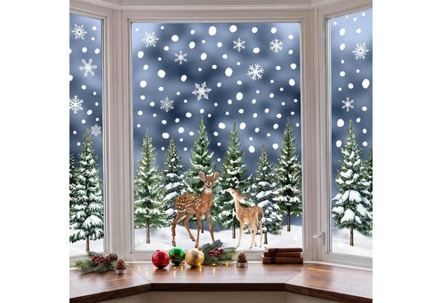LuxusKollektion Fensterbild Fenstersticker Weihnachten bunte Motive 253 Teile