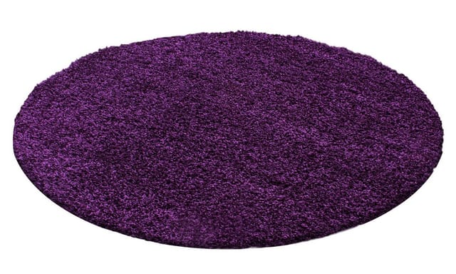 Teppich Boss Teppich Hochflor Teppich Lux in Lila, rund, Höhe: 30 mm, Strapazierfähig, pflegeleicht, einfarbig und ideal fürs Wohnzimmer