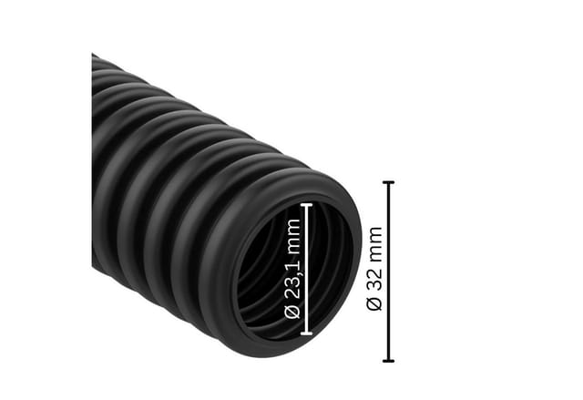 Lancelot® Leerrohr M32 x 25 Meter, 750N, 2J, -5°C / +60°C, schwarz