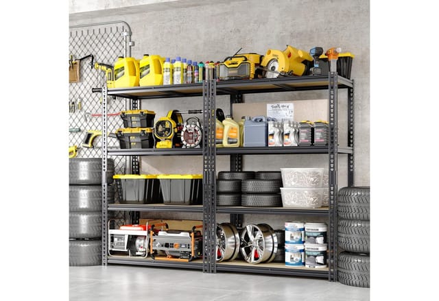 GarveeMore Schwerlastregal 1088kg Tragkraft, Garagenregal mit 4 Ebenen, 120*60*150 cm