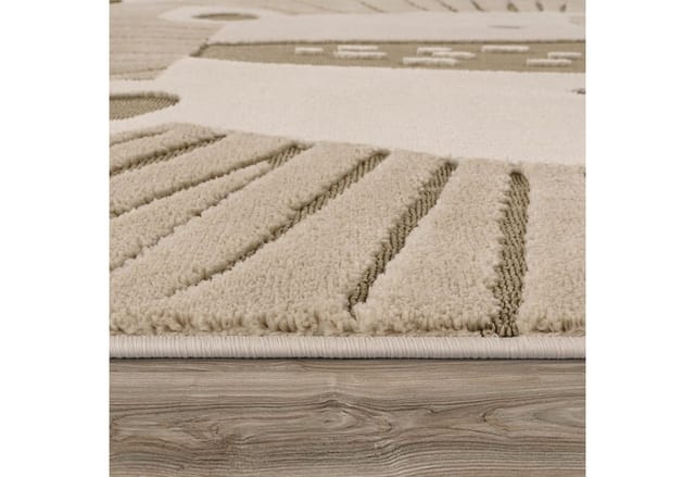 KADIMA DESIGN Kinderteppich Löwe Kinderzimmer 100% Polyester schmutzabweisend Kinderteppich, Rechteckig, Höhe: 21 mm, Florhöhe: 17 mm, 100% Polyester, Rechteckig, 120x160cm, Beige