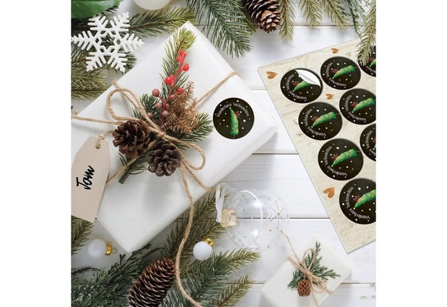 Logbuch-Verlag Aufkleber 24 Aufkleber WUNDERBARE WEIHNACHTEN Text Sticker Weihnachtsaufkleber 4