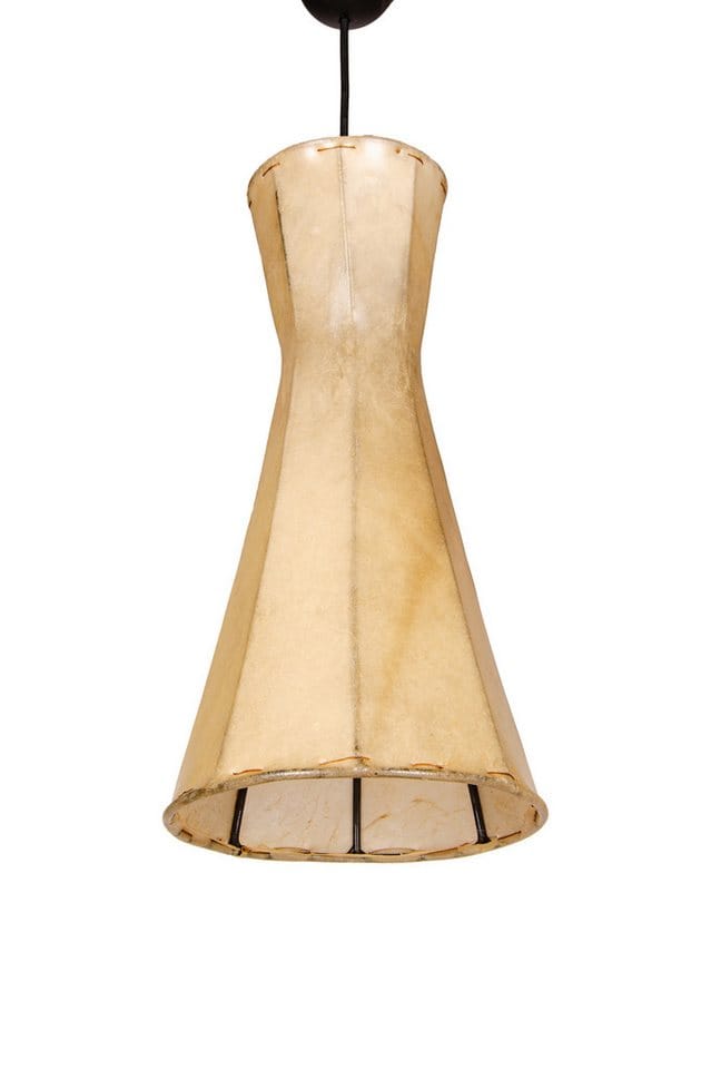Marrakesch Orient & Mediterran Interior Pendelleuchte Pendelleuchte Jinjin im Boho-Design, aus Schmiedeeisen, in Beige 40 cm, ohne Leuchtmittel, Handarbeit