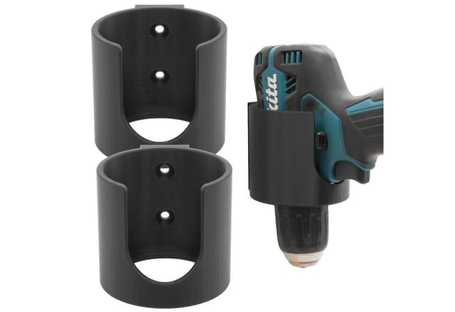TSB Werk Werkzeughalter Wandhalter Akkuschrauber für Bosch Makita Einhell, 2-tlg., Milwaukee, Parkside, Universal, Akku