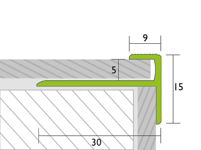 PRO Line Treppenkantenprofil Treppenkantenprofil PROSTEP Aluminium eloxiert Silber