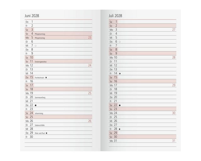 rido ide Terminplaner Ersatzkalendarium TM 15 Wochenkalendarium 2027