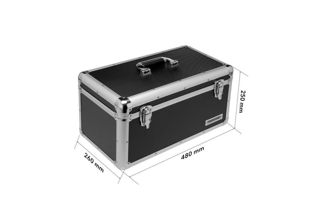 anndora Werkzeugkoffer 28 L Transportbox XL Werkzeugkasten - schwarz
