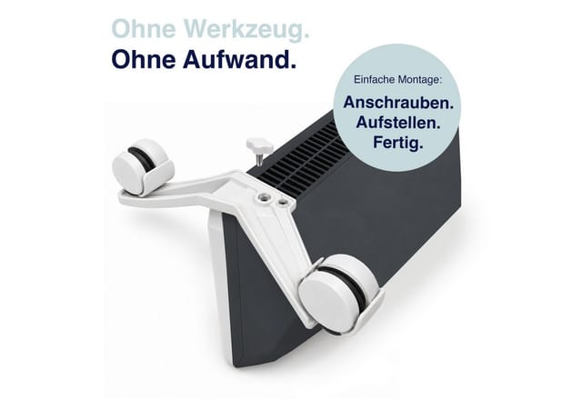 Könighaus Konvektor 2000 W auf Rollen, stufenlos regelbar, Kippschutz, Frostwächter, 2000 W, auf Rollen, mit Frostwächter