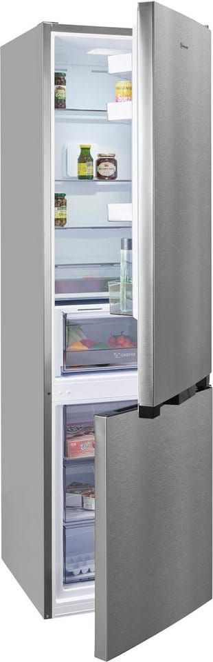 BAUKNECHT Kühl-/Gefrierkombination KGN ECO 201AM IN, 203,5 cm hoch, 59,5 cm breit, Viel Platz für den Wocheneinkauf und frische Lebensmittel