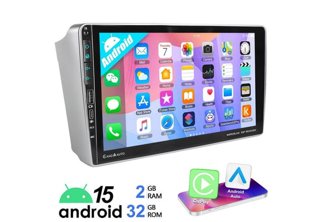 ESSGOO Für Toyota Avensis T25 2002-08 Autoradio Android 15 Carplay Navi WIFI Autoradio (RDS, 4+64GB(optional), Digitalradio (DAB), FM, AM, Carplay Android Auto Bluetooth EQ USB GPS Navi WIFI IPS Touchscreen)