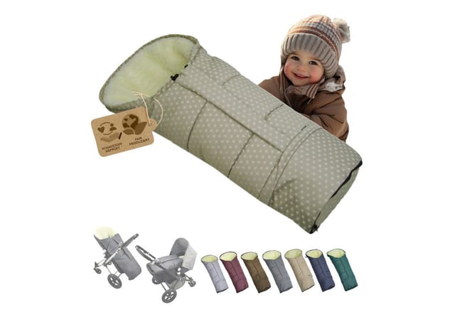 BambiniWelt by Rafael K. Fußsack Winterfußsack Fußsack für Kinderwagen Buggy mumienform Wolle STERNE