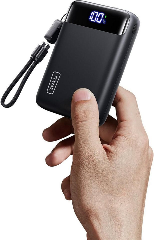 INIU 20000mAh Powerbank – Kompakte mobile Energie mit 22,5 W Schnellladung Powerbank Kompakte Bauweise 20000 mAh (5 V), Für Smartphones, Tablets, Kopfhörer und weitere kompatible USB-Geräte