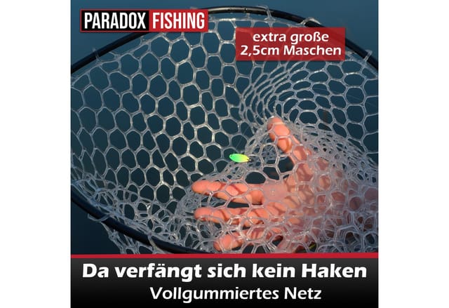 Paradox Fishing Angelkescher 1,9m Forellenkescher, Forellenkescher, teleskopisch, EVA-Griffe