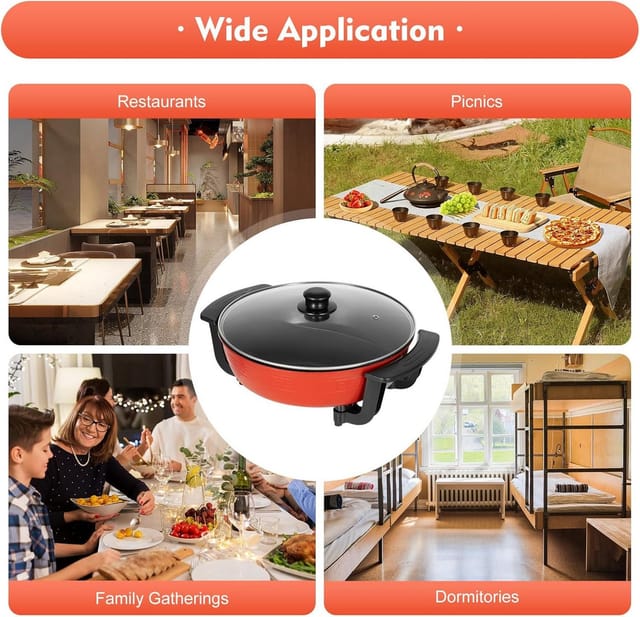 FELIXLEO Elektrische Grillpfanne Hot Pot Elektrisch 6L Doppelseitig Kochtopf mit Trennwand