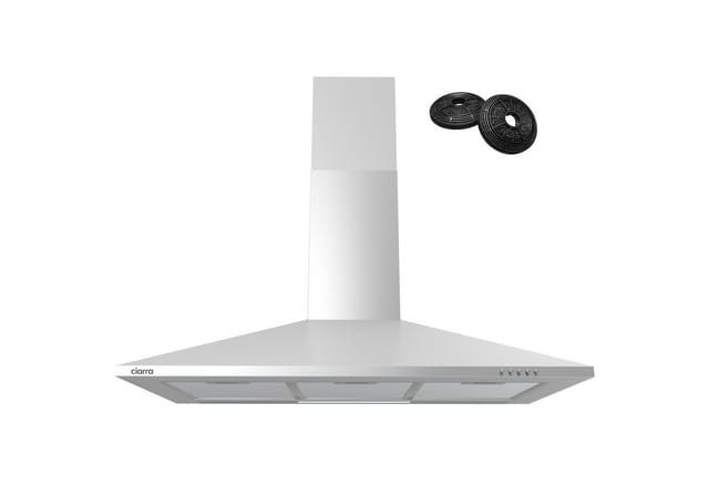 CIARRA Wandhaube 90 cm Dunstabzugshaube A++ Umluft & Abluft 3 Stufen 406 m³/h CBCS9201 Abzugshaube mit 2 Aktivkohlefiltern & 2 Fettfiltern aus Edelstahl