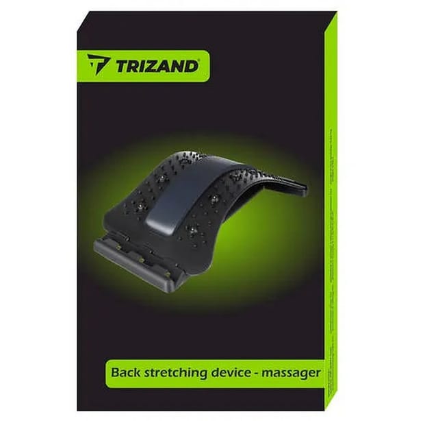 Trizand Rückenstrecker Rückendehner Wirbelsäulentrainer Massagebogen (Spar-Set, 1-tlg., 37 x 25, 5 cm verstellbar), 3 Höhenstufen, Akupressurnoppen, belastbar bis 150 kg