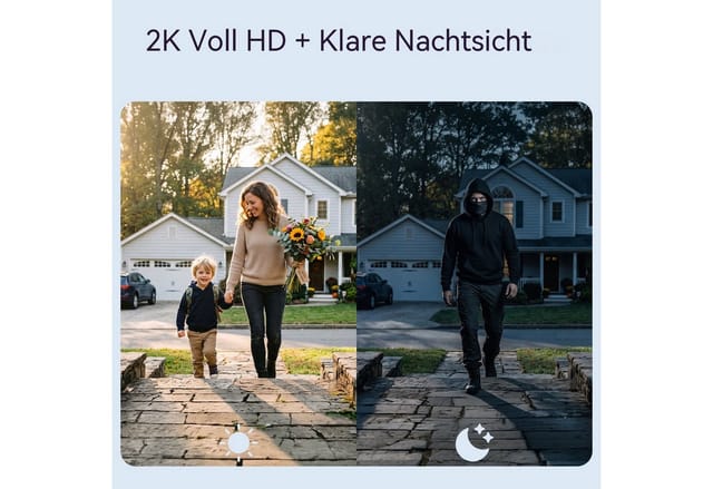 Topcony Smart Home Türklingel 1080P HD Videodoorbell Kamera, WLAN-Video-Türklingel(2.4G) (Außenbereich, außen, Aussen, 5200 mAh Akku, IP-65 wetterfest, 180° Sichtfeld, 3MP HD, Zwei-Wege-Audio, 1-tlg., Komplett-Set Sprechanlage mit Kamera und Gong, Set Smart Türklingel, Wohnungseingang, Gartentor, Haustür, Außenbereiche)