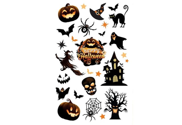 Fiestas Guirca Theaterschminke Halloween Tattoos 'Happy Monster', 1 Bogen