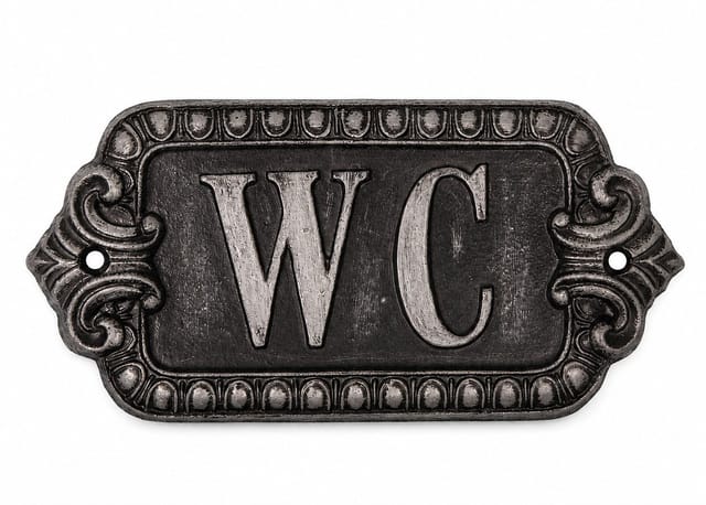 AnticLine Hinweisschild Antik Line WC-Türschild aus Metall im Vintage-Stil Toilettenschild