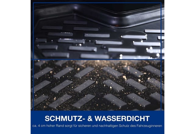 ELMASLINE Auto-Fußmatten für BMW 5ER 2017-2024 [G30/G31] Hybrid - 3D Gummimatten - Geruchlos, für BMW 5er - Extra hoher Rand für mehr Schutz