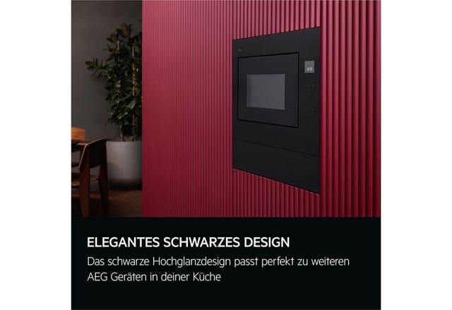 AEG Mikrowelle NMB5S171SB, Mikrowelle, 17 l, einfach zu öffnende Tür, Auftau-Funktion