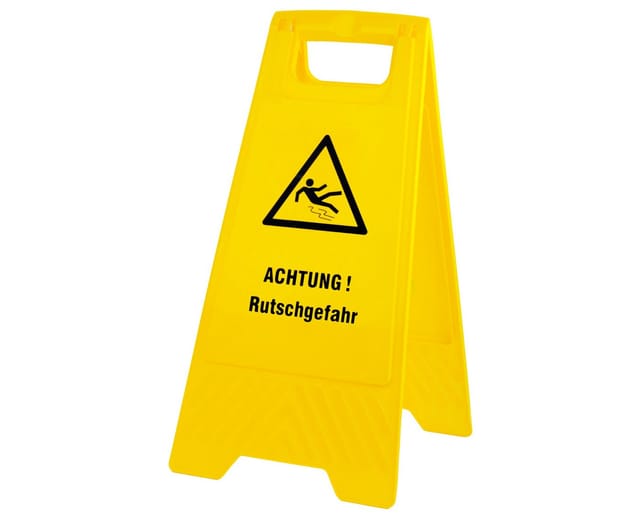Hypafol Warnschild Achtung! Rutschgefahr Warnschild, zur Warnung vor nassen Böden