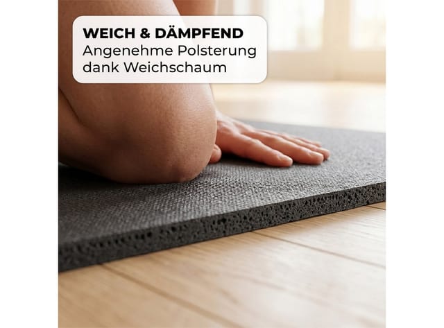 ANRO Fitnessmatte Globi Sport 8mm stark isolierend rutschfest, zuschneidbar, Spielmatte (Kein Set, 1-St., Einteilig), vibrations- und schalldämpfend Größe: 100x65cm Uni Grau
