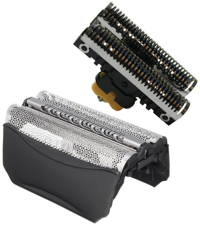 Trade-Shop Ersatzscherkopf passend für Braun 5756 5757 5758 570CC 5751 590CC 8374 8377 8385 8559, Kombipack bestehend aus Scherfolie + Klingenblock