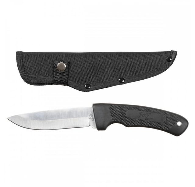 FoxOutdoor Taschenmesser Outdoor Messer, Hunter, Nylonscheide, Befestigungsöse am Griffende