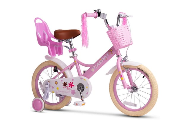 CARPAT SPORT Kinderfahrrad 14 16 Zoll Kinderfahrrad für 3-7 Jahre, 1 Gang, Kettenschaltung, Mädchen Jungen Fahrrad Bike mit Stützräder ab 3 Jahre