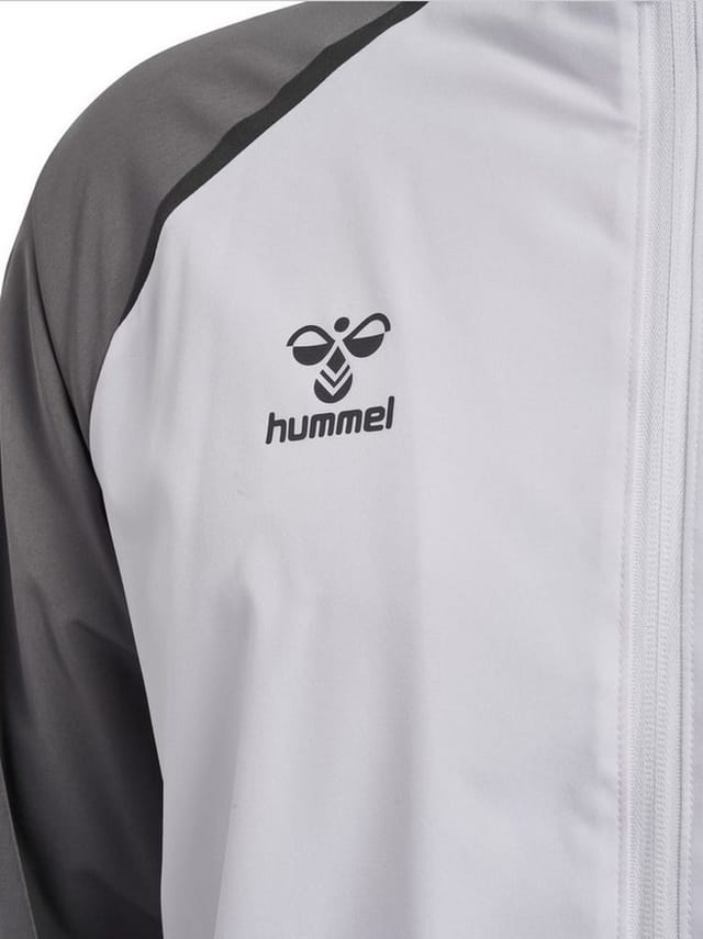 hummel Trainingsjacke hmlLEAD 2.0 Woven Full Zip (rec. Polyester) weiss/steelgrau Herren