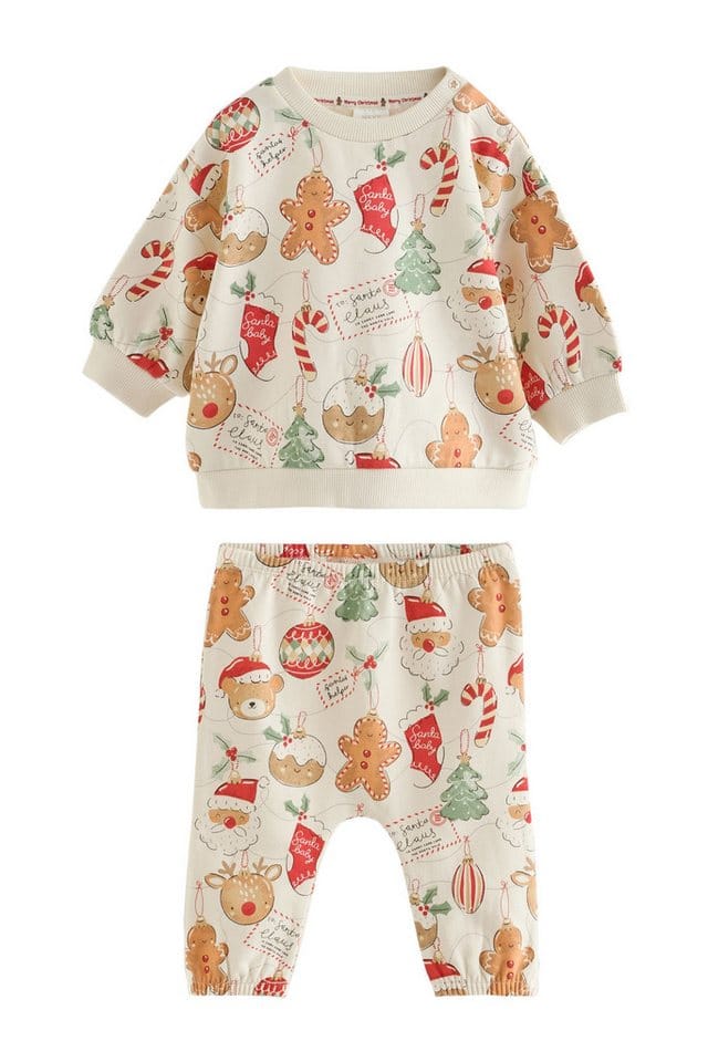 Next Sweatanzug Baby Jogginghose und Sweatshirt im Weihnachtsset (2-tlg)