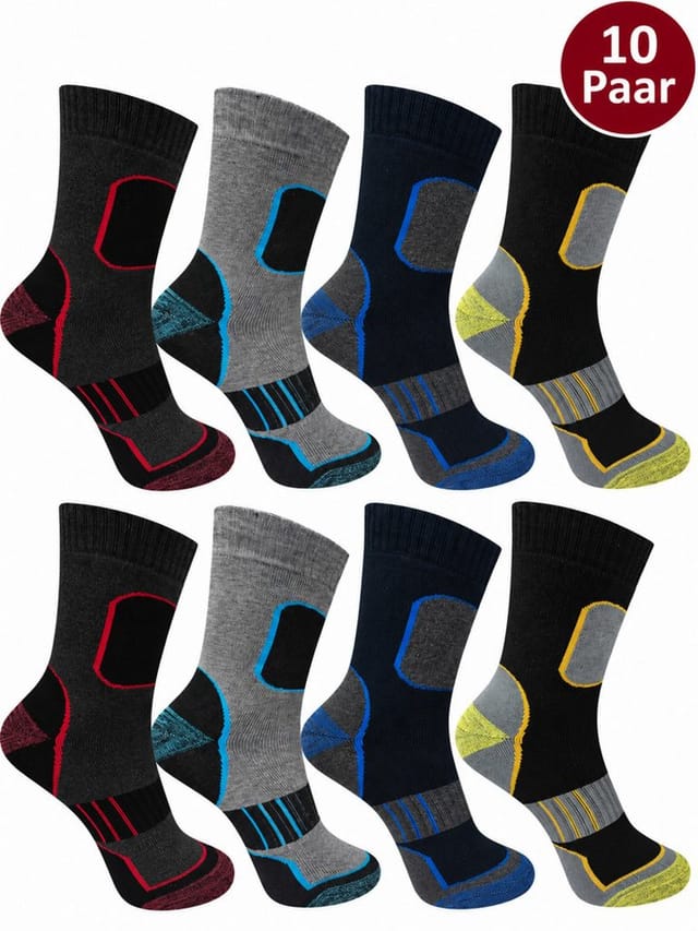 DDOnlineShop Thermosocken 10 Paar für Herren, Wintersocken Arbeitssocken 90 % Baumwolle YS437 (Spar-Set, 10-Paar, 10-Pack (Mehrpack) Thermoeffekt,hoher Baumwollanteil,Premium Qualität