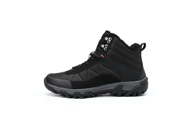 YOUTHUP Herren MID warm gefütterte Winterstiefel Trekking Wanderschuh verschleißfest & winddicht