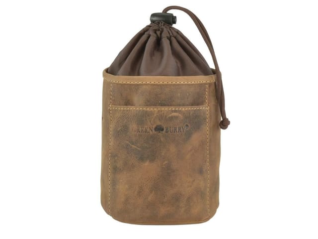 Greenburry Leckerlibeutel "Vintage" Leder, Futterbeutel Hunde und Pferde, mit Gürtelclip, rustikaler Look