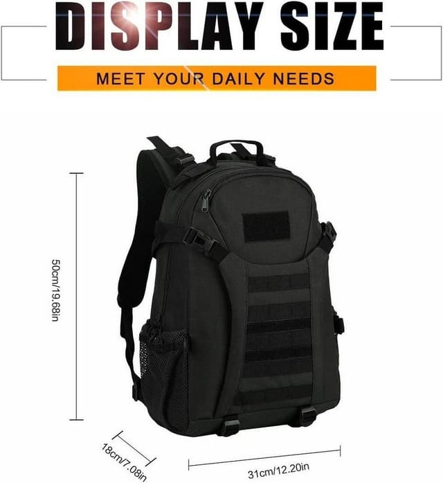 RAIKOU Rucksack 35L Taktischer Rucksack Herren militär Wanderrucksack wasserdicht, zum Wandern Outdoorsports Reisen Camping