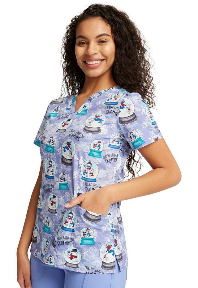 Cherokee Funktionsbluse Bunt bedruckter Damen Kasack "Chillin Snowmies" Kasack mit Motiv