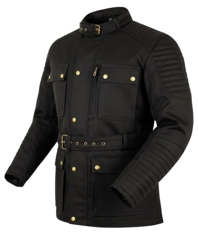 MDM Motorradjacke Herren Motorradjacke Jeans lang mit Protektoren, Urban Stil (Lange Jeans Motorradjacke mit Membrane, Thermofutter und Protektoren) mit herausnehmbarem Thermofutter & Belüftungssystem