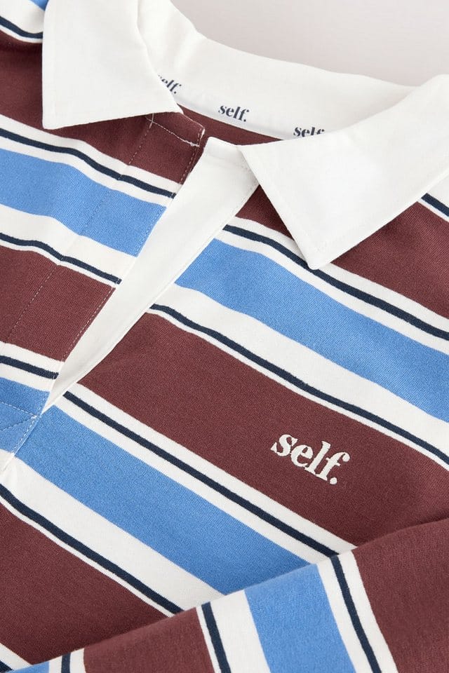 self Rugbyshirt Self. Gestreiftes Hemd im Rugby-Stil (1-tlg)