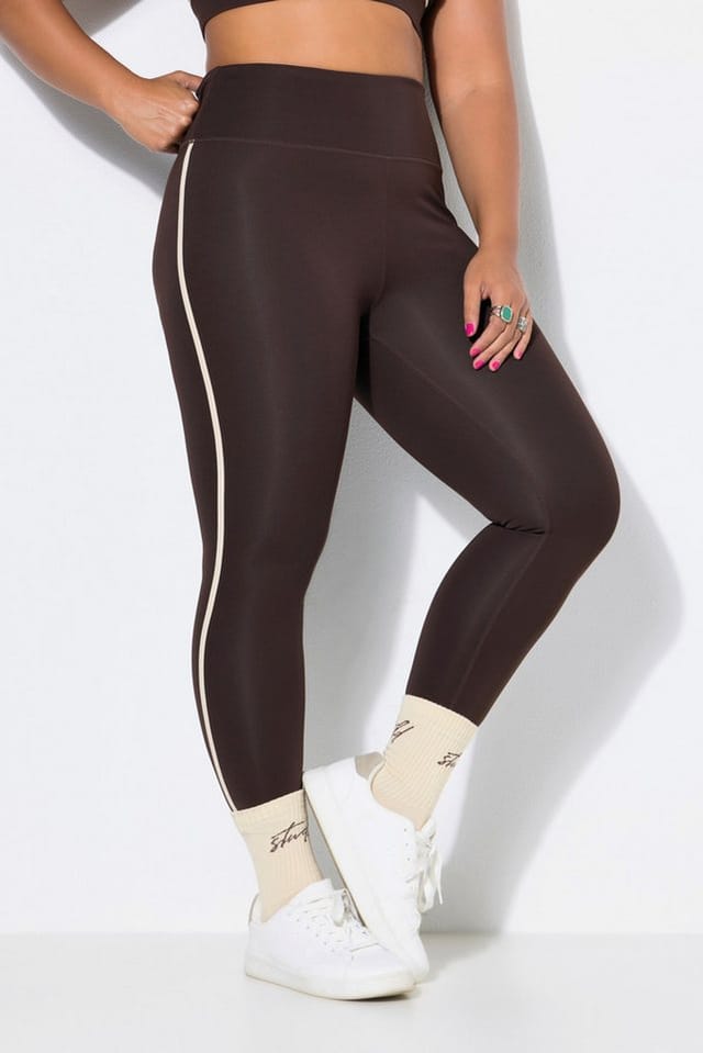 Studio Untold Funktionshose Sport-Tights High Waist Seitenstreifen