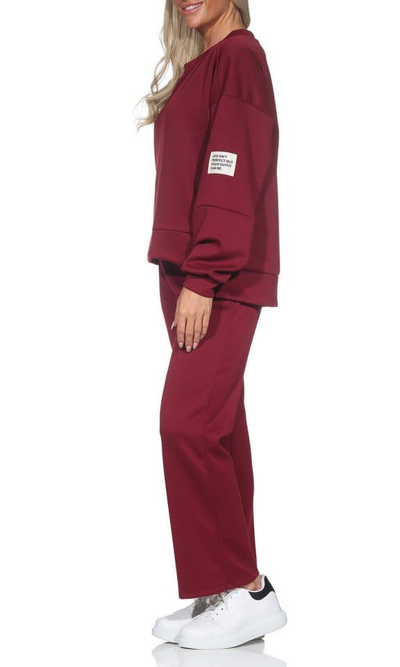 simaranda Jogginganzug Damen Jogginganzug 9 42-46 Weinrot