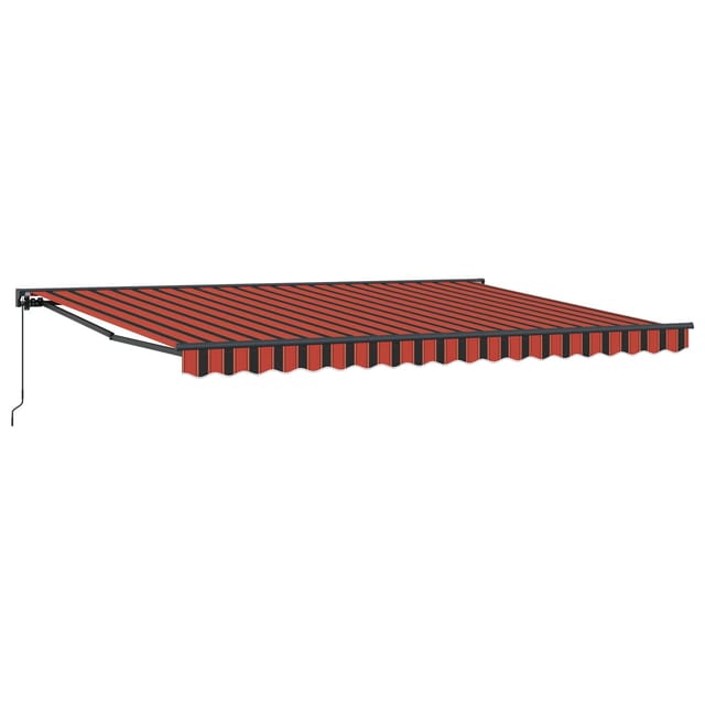 Manuelle Markise 4,5 X 3,5 M Orange Und Braun Gestreift Vidaxl