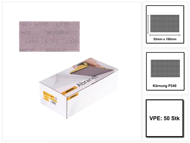 Mirka Abranet Schleifstreifen Grip 93x180mm P240 50 Stk. ( 5412805025 )