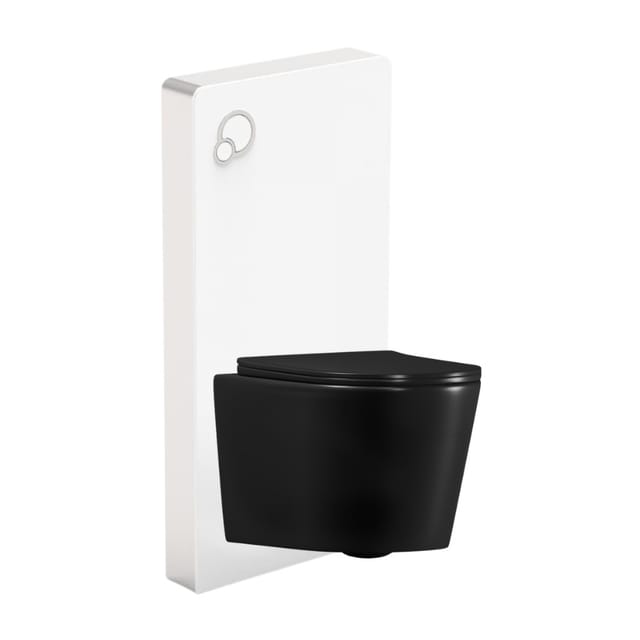 Tece Wc-komplettset Mit Ceramia Vortex Wand-wc, Spülrandlos, Softclose-sitz, Drückerplatte Weiß Stglwce14bmt01-in