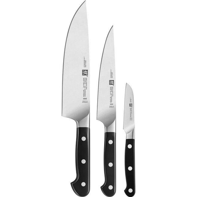 Zwilling Pro 3-teiliges Messerset, Edelstahl, Silber/schwarz, 48 X 38 X 28 Cm